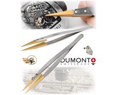 Pinza de relojero A. Dumont & Fils 159/Buis PRO con puntas intercambiables de madera, SWISS MADE