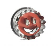 Dr. Oetker Cortador Galletas Sonrisa, Acero, Inoxidable y Rojo, Ã50x35mm