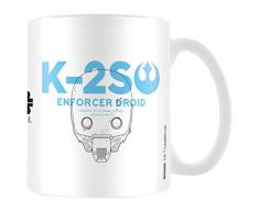 Star Wars Rogue Uno k-2s0 taza de cerámica, multicolor