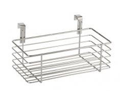 WENKO 2345100 Cesta para enganchar pequeña, Metal cromado, 24 x 11.5 x 15 cm, Cromo