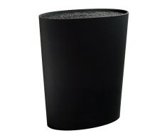 Tacoma / Bloque de cuchillos universal, gran capacidad, lavable, goma plástica, negro
