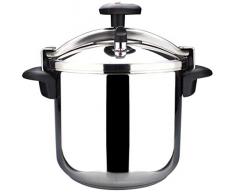 MAGEFESA Star Olla a presión rápida, fácil Uso, Acero Inoxidable 18/10, Apta para inducción. Fondo termodifusor, 3 Sistemas de Seguridad (Recta, 10L)
