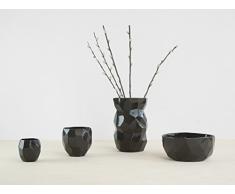 Poligon taza de Café exprés - black espresso cup porcelana bajil-la durable moderna-s vajilla-s originales completas vajil-la plato-s accesorios cafe cocina negro limitado