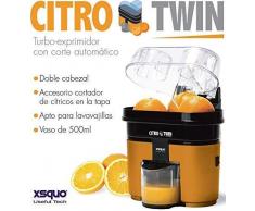 Rebajas !! TURBO EXPRIMIDOR DE DOBLE CABEZAL CON FUNCION DE CORTE DE FRUTA EN DOS MITADES 90W