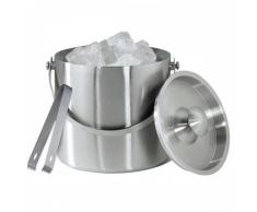 KING - internacional de pared doble aislada/acero inoxidable cubo de hielo con pinzas - 1750 ml