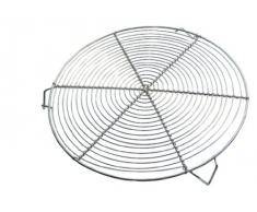 DE BUYER 0237.28 - Bandeja de Grill Redonda (con 3 Patas, 28 cm, niquelada)