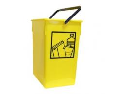 Cubo basura Reciclar 20X28X34 C/Asa amarillo 15l.