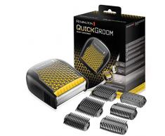 Remington Quickgroom BHT6450 Afeitadora Corporal, Cuchillas Anchas, Inalámbrica, Uso Seco y Mojado, Negro y Amarillo