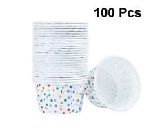 UPKOCH Papel Helado Copas Cartón Tazones Desechables Postre Yogur Aperitivos Snacks Contenedores 100 unids