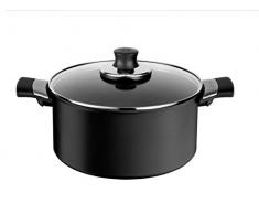 Tefal Talent Pro C6214682 Cacerola con Tapa, 24 Cm, Aluminio, Negro