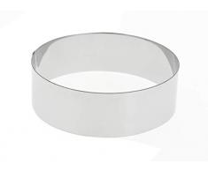 De Buyer 3989.16 - Molde redondo para tartas de acero inoxidable (altura: 4,5 cm, diámetro: 16 cm, 1 pieza)