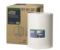 Tork 510137 Paño de limpieza Premium / 1 capa/Papel multiuso compatible con los sistemas W1, W2 y W3 / 1 bobina x 152 m de largo/color blanco