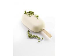 Silikomart GEL01MB MINI CLASSIC - Mini moldes de congelador para helados y aperitivos (silicona, se incluyen 50 soportes de madera), diseño ovalado