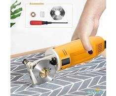 KKTECT Cortador de tela rotatorio eléctrico Mini Máquina de corte manual de cuchillas redondas de 2y tela Tijeras de corte de tela eléctricas portátiles Ropa Zapatos Sombreros Cultivo
