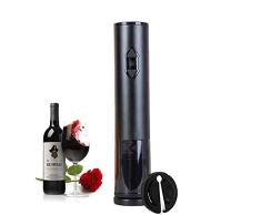 SOULBEST Sacacorchos Eléctrico Inalámbrico - Profesional Automático Abrelatas de Vino con Cortador de Cápsulas,El Regalo Ideal para los Amantes del Vino y la Enología (Batería Negra)