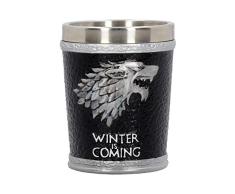 Nemesis Now B4452N9 Winter is Coming Game of Thrones - Vaso de chupito (7 cm), color negro