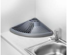 Wenko Escurridor de Angulo, Polipropileno, Gris, 35 x 50 x 9 cm