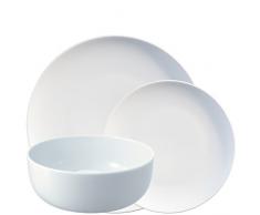 LSA Cenar 12 Piezas De La Cena Juego LSA 12 Piezas de Comedor Juego, Blanco Vajilla Juego de Porcelana