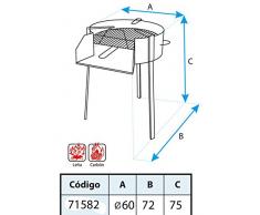 Imex El Zorro 71582 - Barbacoa redonda con soporte para paella, diámetro 60 x 75 cm
