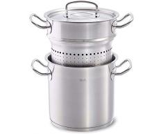 Fissler original-profi collection / Olla para espárragos (6 litros, à 20 cm) de acero inoxidable, apta para cocinas de inducción, gas, vitrocerámica y eléctricas