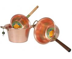 LAR Paiolo de Cobre Marca Mango Individual de Madera D. 24Â cm Olla Polenta