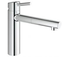 Grohe Concetto - grifo de fregadero, caño a media altura, aireador extraíble (1/2")