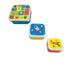 DISOK - Set 3 Tapers Lunch Galaxia. Tapers Originales con Formato Galaxia como Recuerdo para Boda, Bautizo, comunion, Fiestas, colegios. Fiambreras Colegio