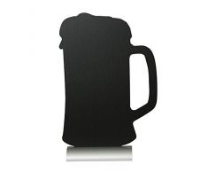 Pizarra como vaso de cerveza con tiza pie de aluminio Incluido