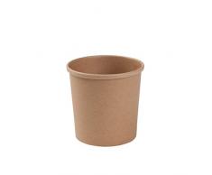 BIOZOYG Taza Bio orgánica de cartón Kraft I Taza compostable con Recubrimiento Interior de PLA Taza Sopera de Cartón To Go Taza para Helado I 25 Vasos orgánicos desechable Biodegradable 300 ml
