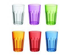 Guzzini Fratelli Happy Hour, Juego de 6 Vasos esmerelados, San