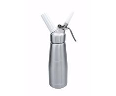 Sifón de crema dispensador de nata montada – Cuerpo y Cabeza de aluminio – 500 ml – 3 boquillas para decorar – utiliza estándar N20 cartuchos (no incluido)