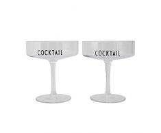 Copas de cóctel con diseño de letras