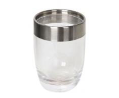 MSV 295Y112 - Vaso Acrilico Transparente/Inoxidable