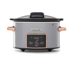Crock-Pot CSC059X Olla de cocción lenta digital para preparar todo tipo de recetas, 3.5 litros, Plata/Cobre