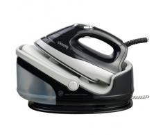 H.Koenig Centro de Planchado 2400 W, 3,5 Bares, Suela de Cerámica, Golpe de Vapor 90 g/min, Sistema de Visualización con Pantalla LeD, Capacidad Del Tanque de Agua Extraíble de 1,7 l, V6, Negro