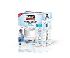 Rubson AERO 360º Baño, deshumidificador portátil para baño, absorbe humedad para una circulación del aire eficaz, disipador de condensación, dispositivo y tableta (450 g)