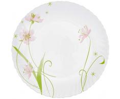 Dajar Selma – Vajilla de 18 Piezas. Arcopal, Cristal, Color Rosa, Blanco y Verde, 31,3 x 16,1 x 29,7 cm, – Unidades