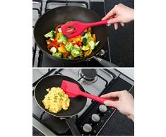 Utensilios de cocina de silicona utensilios de cocina resistentes al calor sin palo de cocina conjunto de espátulas cucharas torneros cucharones mezclador de huevo