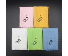 Dilwe Paños de Limpieza de Guitarra, 5Pcs Limpiador de Tela de Limpieza de Microfibra para Guitarra Violín Trompeta Clarinet Saxofón Instrumento Musical Accesorio