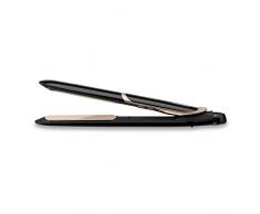 BaByliss ST393E Plancha de pelo profesional, iónica, placas flotantes extra largas de cerámica de titanio para un deslizamiento ultra suave, 6 temperaturas de 140ºC a 235ºC, modo intenso y protección