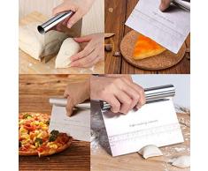 Rasqueta Cortadora Pan Acero Inoxidable Rascador Tartas Pizza Cortador Medición Rasqueta Cocina Espatula Tartas Metalico Panadería Repostería Espátulas