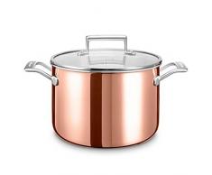 KitchenAid kc2p80sccp olla, acero inoxidable, 24 x 24 x 16 cm, Plata/cobre