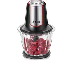 Yabano Picadora Electrica, Trituradora de Alimentos de 300 vatios, 4 Cuchillas de Acero Inoxidable 304 para frutos secos de carne, 1.2L, Sin BPA