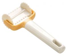 Tescoma 630014 Rodillo Cortapastas Cuadrado Rizado, 7 cm, De plÃ¡stico, Blanco, Amarillo