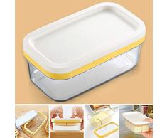 YMYGBH Mantequillera Porcelana Plato Arquero Local Portátil Con Tapa De Cierre Corte La Cocina For Guardar Mantequilla Caja Rectangular Del Envase Queso Alimentos