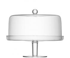 LSA International - klara - Soporte para tartas con tapa, transparente Ã33cm/Ã30cm
