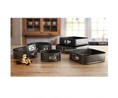 Quid Sweet Grey - Molde de Horno Desmontable Cuadrado de 28 cm, Color Negro