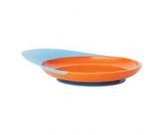 Boon Catch Plate - Plato evita-derrames, color naranja/azul