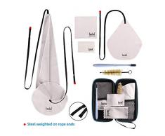 Imelod Kit de limpieza de saxofón con estuche para flauta de clarinete alto tenor y otros instrumentos de viento y madera, incluido paño de limpieza de saxofón, cepillo de boquilla(Gris Oscuro)