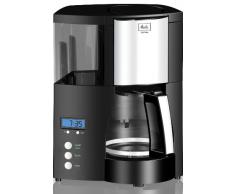 Melitta Cafetera de filtro con jarra de vidrio, Función temporizador y conservación de temperatura, Optima Timer, Negro, 100801